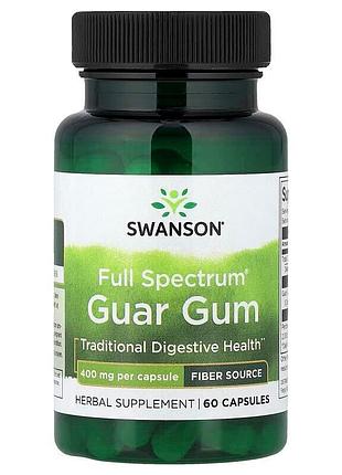 Гуаровая камедь swanson guar gum 400 mg full spectrum, 60 капсул