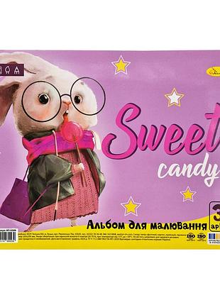 Альбом для рисования "sweet candy" ап-0309-1, 30 листов, пружина
