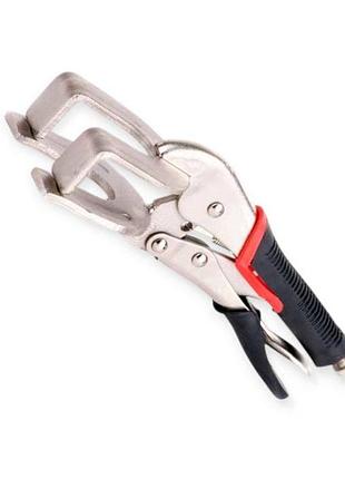 Зажим с u-образными губками (клещи зажимные) 230 мм обрезин. ручка intertool