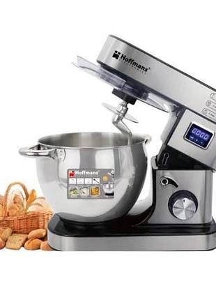 Міксер-тестоміс з металевою чашею hoffmans 12l 1600w hm-8081