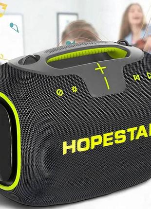 Колонка беспроводная с подсветкой 65w bluetooth hopestar partybox 140 серая