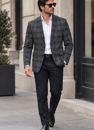 Новый мужской пиджак в клетку блейзер смесь шерсти ben sherman