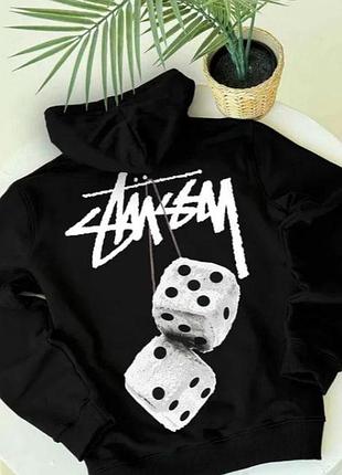 Мужской худи на флисе stussy l