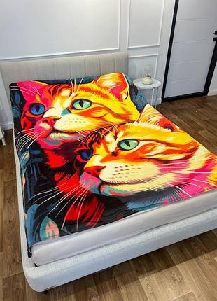 Плед 3d картина котиків 13452 160х200 см