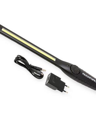 Фонарь инспекционный 6w cob, 410 lumen, акб li-ion 2500 мач, mini usb, магн. шарнир, регул. яркости rock force