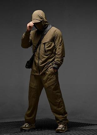 Функціональний чоловічий костюм плащівка хакі олива mantis aether khaki! костюм плащевка мужской хаки олива! размеры s-4xl!