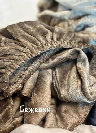 Теплий велюровий наматрацник 160х200 - на резинці по колу