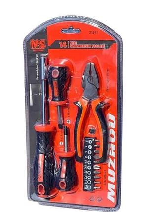Набір викруток + плоскогубці 14в1 screwdriver + vise and other sets 447 and