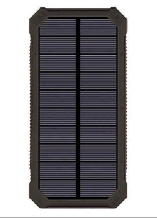 Power bank с фонариком и солнечной панелью solar 50000mah 5v 200ma черный