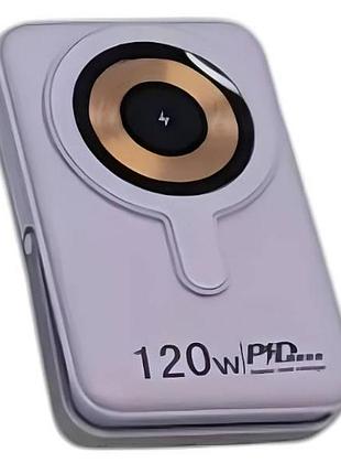 Павербанк power bank ts-5602 с беспроводной зарядкой 120w 10000мач розовый