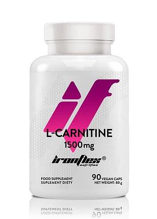 L-карнітин тартрат ironflex l-carnitine 1500 mg, 90 вегакапсул