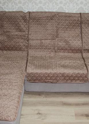 Покрывало на угловой диван разные цвета "simplicity"