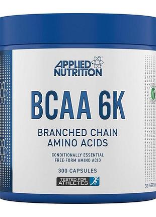Амінокислоти applied nutrition bcaa 6k, 300 капсул
