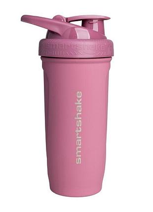 Шейкер smart shake reforce stainless steel 900 мл, deep rose