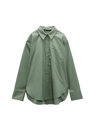 Рубашка від zara, кольору хакі р.s 2