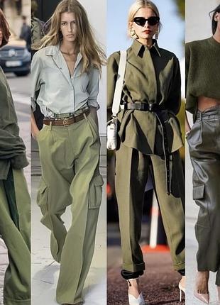 Рубашка від zara, кольору хакі р.s