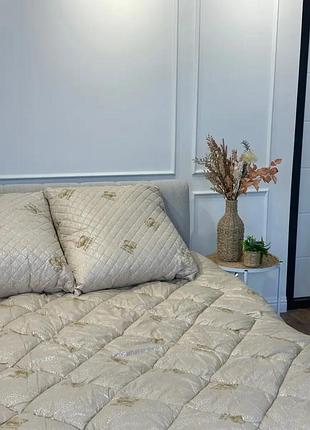 Ковдра з натуральної овечої вовни pure wool 200х220 євро тепла