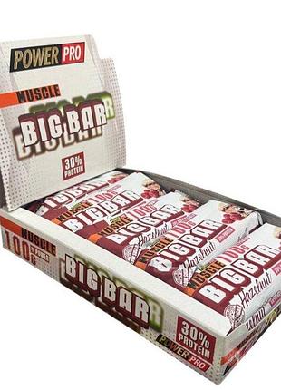 Батончик power pro muscle big bar 30% protein, 10*100 грамм - фундук
