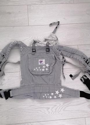Оригинальный эрго-рюкзак ergobaby original galaxy grey, переноска от 5.5 кг