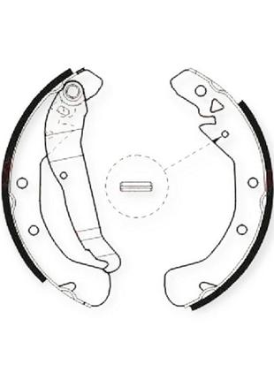 Колодки барабанные opel combo 01-, astra f,g (228.6x42) (abe)