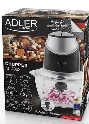 Подрібнювач зі скляною чашею adler ad 4082 550вт