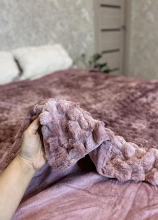 Покривало "кролик" 200×230 елегантне покривало з м’якою фактурою