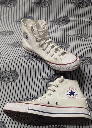 Оригінальні converse chuck taylor all star високі кеди білі, eu 40, 25,5 см