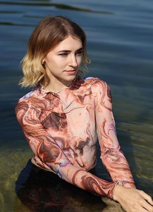 Топ кроп сетка shein 5