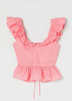 Топ h&amp;m с воланами и завязками