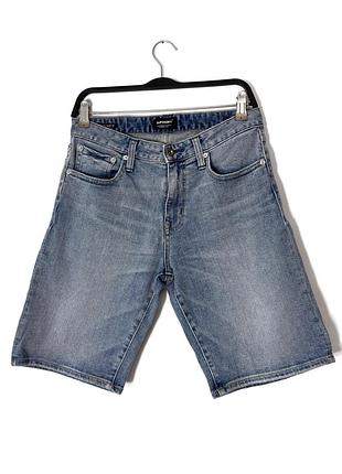 Голубые джинсовые мужские шорты superdry