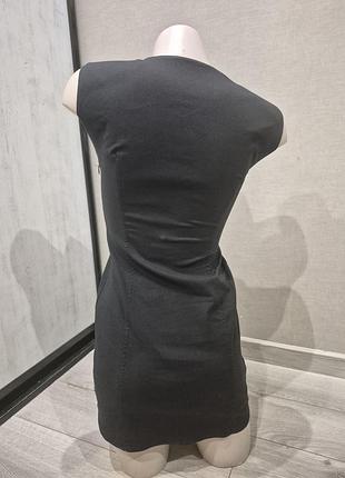 Классическое черное мини платье zara 5