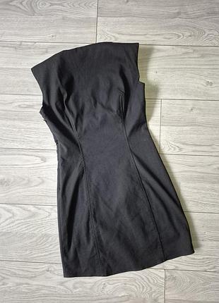 Классическое черное мини платье zara 3