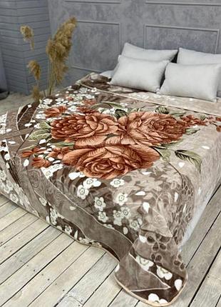 Плед велюровий 200×240 двосторонній сірий