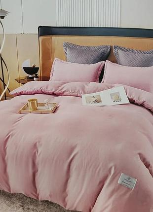 Семейный комплект постельного белья colorful home пыльная роза