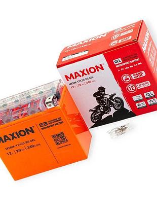 Аккумулятор 12v 20а (175х87х155) гелевый maxion оранжевый (+ левый) (ytx)
