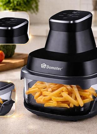 Аэрофритюрница аэрогриль air fryer domotec ms-3228 с led-экраном для жарки без масла 4600 вт на 7 л