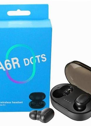 Бездротові навушники в боксі a6r dots чорні