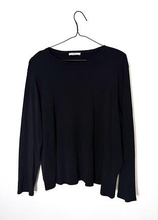 Черный женский базовый лонгслив marks &amp; spencer