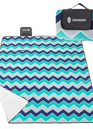 Коврик для пікніка та кемпінгу складаний springos 220 x 180 см pm007