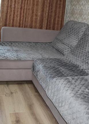 Покрывало на угловой диван разные цвета "simplicity"