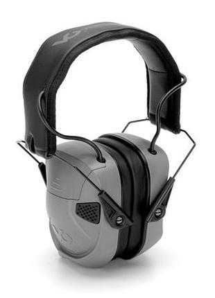 Активні навушники протишумні захисні venture gear amp nrr 26db з bluetooth (сірого кольору), для захисту слуху в тирі й майстерні