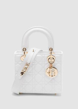 💎 christian dior small lady dior my abcdior bag white 20 х 17 х 9 см