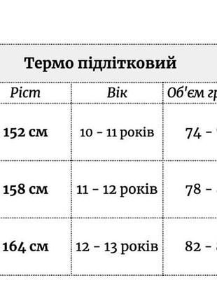 Термобелье подростковое для девочек и мальчиков columbia черная на флисе до -32°с 7