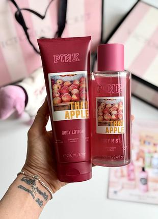 Спрей та лосьйон для тіла that apple victoria’s secret