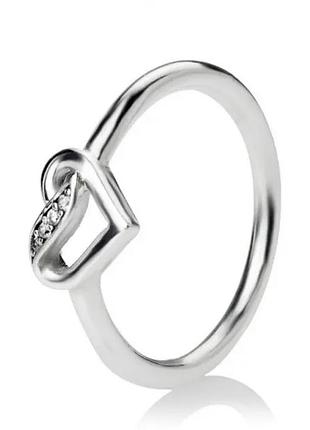 Серебряное кольцо пандора р.56 лента любви pandora