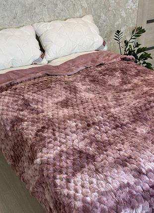 Покривало "кролик" 200×230 тепле пухнасте покривало для щоденного користування