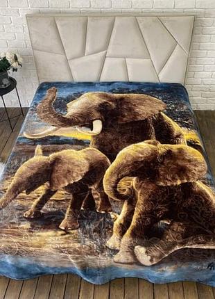 Плед велюровий 200×240 двосторонній слоник