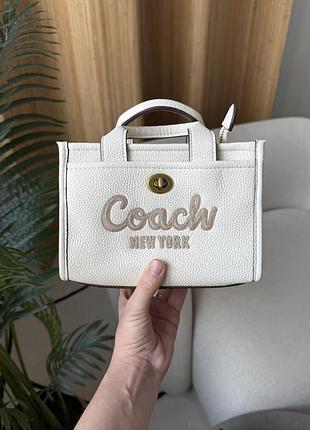 Сумка coach cargo tote bag 20 white 4