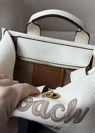 Сумка coach cargo tote bag 20 white 7