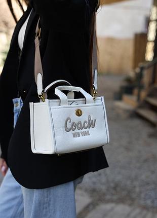 Сумка coach cargo tote bag 20 white 10